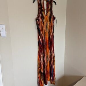 Mlle Gabrielle Red and Yellow Geometric Dress